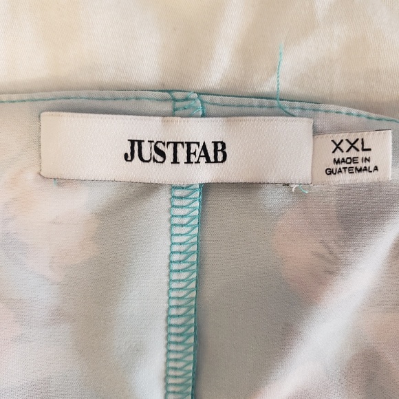 New with tags turquoise floral flounce blouse - Picture 3 of 6